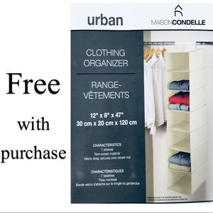 Free 7 Shelves closet organizer with purchase!!!
